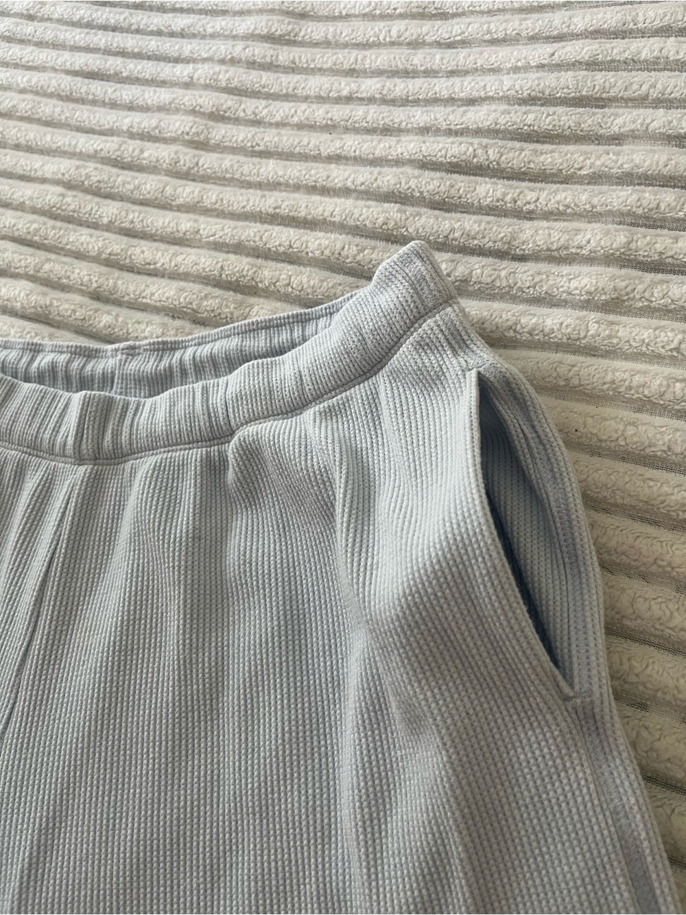 Vuori Waffle Wide Leg Pants in Soft Sky - Picture 7 of 13
